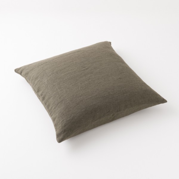 housse de coussin 65x65  en lin lourd mousse