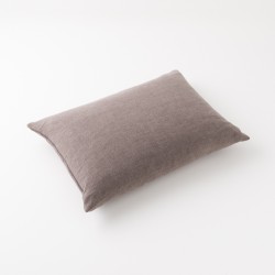 housse de coussin 50x70 en lin lourd écorce