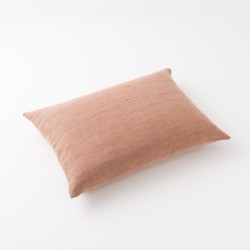 housse de coussin 50x70 en lin lourd terracotta