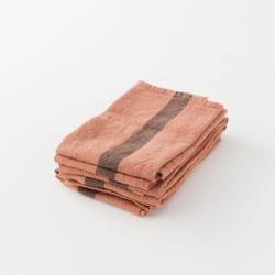 torchon doux lin lavé terracotta de chez Charvet Editions