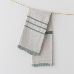 serviette PM lin gris vert de chez Lapuan Kankurit