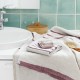 serviette MM/GM lin gris bordeaux Usva de chez Lapuan Kankurit avec le petit modèle