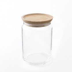 Contenant bocal en verre hermétique 1l pour épicerie en vrac