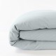 housse de couette 100% lin bleu glacier