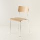 chaise écolier tube coloris blanc + bois