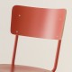 chaise haute 65cm en rouge ton sur ton