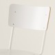 chaise haute 80cm en blanc ton sur ton