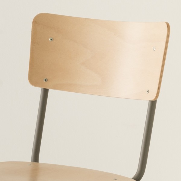 chaise haute 80cm 11 coloris + bois taupe