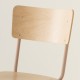 chaise cantilever tube + bois coloris rose