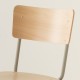 chaise cantilever tube + bois coloris silex