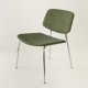 fauteuil Easy tube chrome + tissu coloris vert