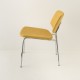 fauteuil Easy tube chrome + tissu coloris jaune vue de côté