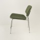 fauteuil Easy tube chrome + tissu coloris vert vue de côté