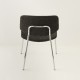 fauteuil Easy tube chrome + tissu coloris noir vue arrière