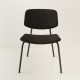 fauteuil Easy ton/ton noir vue de face