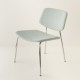 fauteuil Easy tube chrome + tissu coloris celadon