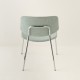 fauteuil Easy tube chrome + tissu coloris celadon vue de dos