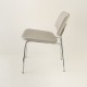 fauteuil Easy tube chrome + tissu coloris elephant vue de profil