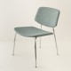 fauteuil Easy tube chrome + tissu coloris eucalyptus