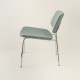 fauteuil Easy tube chrome + tissu coloris eucalyptus vue de profil