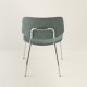 fauteuil Easy tube chrome + tissu coloris eucalyptus vue de dos