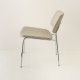 fauteuil Easy tube chrome + tissu coloris sable vue de profil
