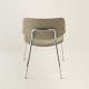 fauteuil Easy tube chrome + tissu coloris sable vue de dos