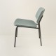 fauteuil Easy tube noir + choix tissu eucalyptus vue de profil