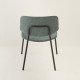 fauteuil Easy tube noir + choix tissu eucalyptus vue de dos