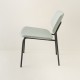 fauteuil Easy tube noir + choix tissu celadon vu de profil
