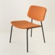 fauteuil Easy tube noir + choix tissu orange