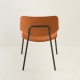 fauteuil Easy tube noir + choix tissu orange vu de dos