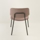 fauteuil Easy tube noir + choix tissu rose vu de dos