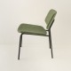 fauteuil Easy tube noir + choix tissu vert vu de profil