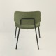 fauteuil Easy tube noir + choix tissu vert vu de dos