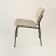 fauteuil Easy tube noir + choix tissu sable vu de profil