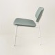 fauteuil Easy tube blanc tissu eucalyptus vu de profil