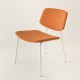 fauteuil Easy tube blanc tissu orange