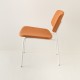 fauteuil Easy tube blanc tissu orange vu de profil