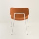 fauteuil Easy tube blanc tissu orange vu de dos