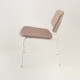 fauteuil Easy tube blanc tissu rose vu de profil