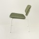 fauteuil Easy tube blanc tissu vert vu de profil