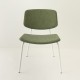 fauteuil Easy tube blanc tissu vert vu de face