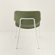 fauteuil Easy tube blanc tissu vert vu de dos