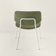 fauteuil Easy tube blanc tissu vert vu de dos