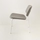 fauteuil Easy tube blanc tissu zinc vu de profil