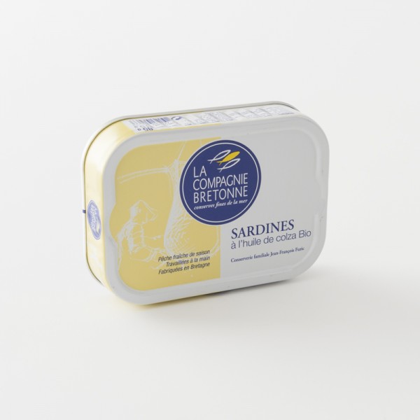sardines à l'huile de colza bio de chez Compagnie Bretonne