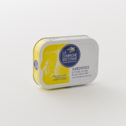 sardines à l'huile d'olive bio et au citron de chez Compagnie Bretonne