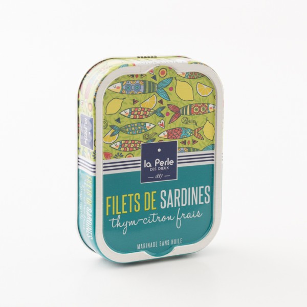 filets de sardines sans huile au thym et au citron frais de La Perle Des Dieux
