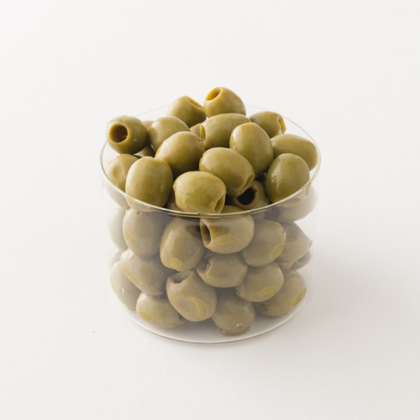 Olives vertes dénoyautées La Favorita Fish détail